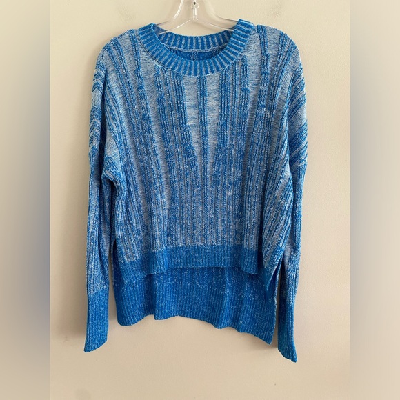 Anthropologie Pilcro Textured High-Low Pullover Sweater new nwt blue color - Picture 6 of 8